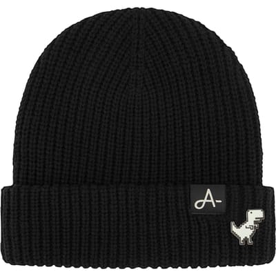 A-DAM Unisex Beanie Black Dino Black Maat: OS | Hoeden Outlet | Unisex | Zwart