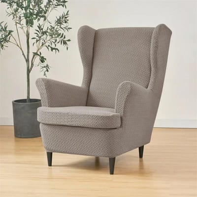 Elastische Fauteuilhoes Effen Kleur Stofdicht Fauteuil Slipcover Antislip Anti-kattenkras Stretch Bankhoes voor Woonkamer 1set gray