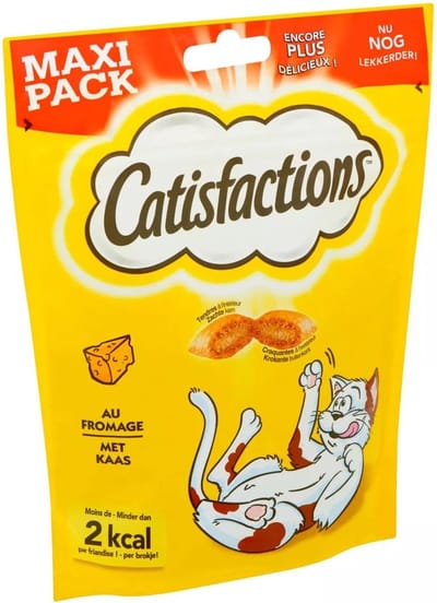 2x - Catisfactions - Kattensnack Met Kaas - Maxipack - 2x180g