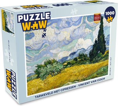 Puzzel Tarweveld met Cipressen - Vincent van Gogh - Legpuzzel - Puzzel 1000 stukjes volwassenen
