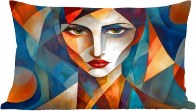 Sierkussens - Kussentjes Woonkamer - 60x40 cm - Portret - Abstract - Vormen