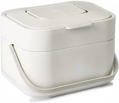 Famanu - Stack 4 Organische afvalbak met geurfilter – Stone|4 liter