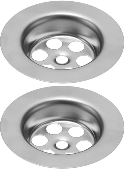Dailygoods- Gootsteen Zeef - 2 Stks - Roestvrij Staal - Buitendiameter 63 mm - Voedselvanger - Eenvoudig te Reinigen - Duurzaam - Gootsteenzeef