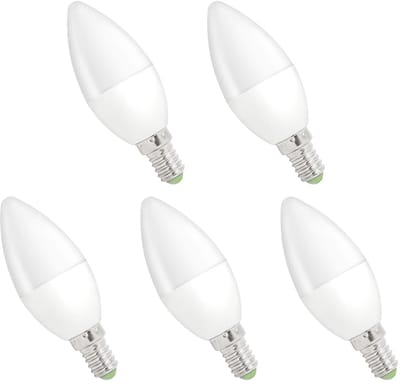Spectrum LED Kaarslamp E14 6W - 230V - 540 Lumen - 4000K Neutraal Wit - Natuurlijk Licht - Energiezuinig - 5 stuks