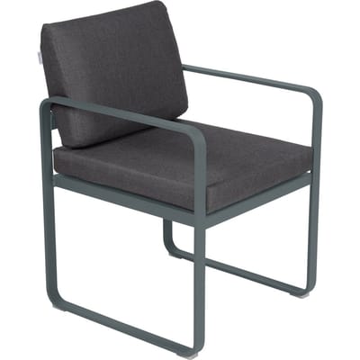 Fermob BELLEVIE fauteuil voor de eethoek - 26 stormgrijs mat - A3 grafietgrijs