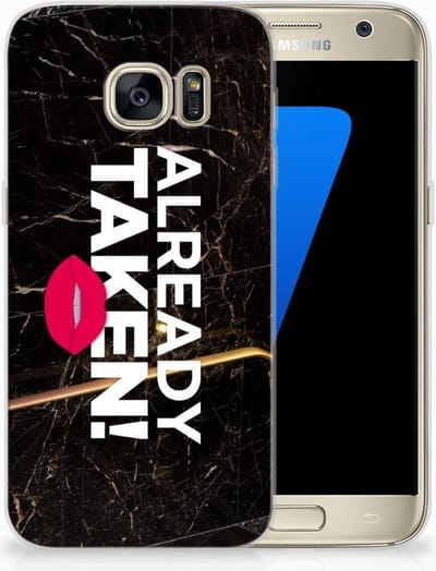 Samsung Galaxy S7 Siliconen hoesje met naam Already Taken Black