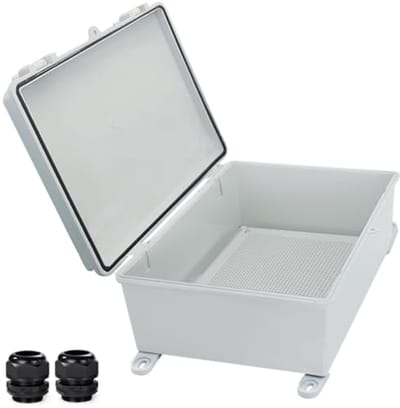 Waterdichte Elektrische Doos voor Doe-Het-Zelf Projecten - IP67 Aansluitdoos met Montageplaat en Beugels 390x290x160mm
