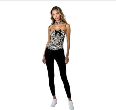 Kinky Kitty Dress – Verleidelijk Kattenkostuum – Strapless Jurkje met Staart, Diadeem & Strik Halsbandje – M