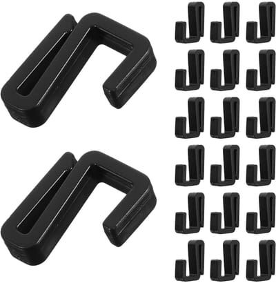 Dailygoods- S-haken 20 Stuks - Sterk Kunststof - Eenvoudige Installatie - Veelzijdig voor Keuken/Badkamer/Kantoor - Geschikt voor Ronde/Vierkante Buizen - Ophanghaken