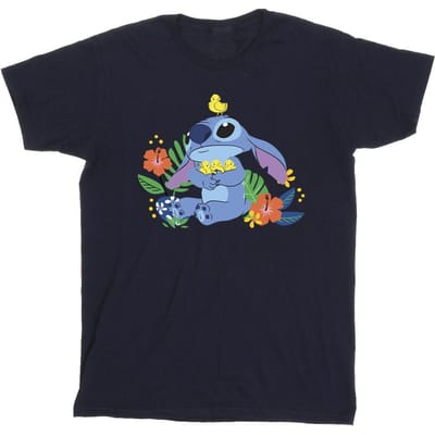 Disney Jongens Lilo & Stitch Vogels T-shirt (Marineblauw)
