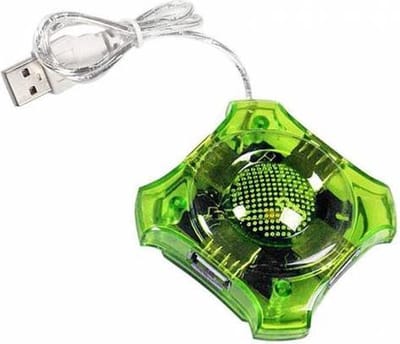 4 Poorts USB 2.0 Hub Star - Groen