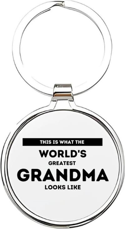 Akyol - this is what the worlds greatest grandma looks like Sleutelhanger - Oma - de liefste oma - oma sleutelhanger - grootmoeder sleutelhanger - sleutelhanger voor oma - familie sleutelhanger - verjaardagscadeautje - cadeau voor oma - 4 x 7,5 CM