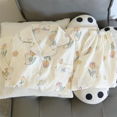 Print Schattige Panda Dames Pyjama Set Herfst Lente Nachtkleding Lange Mouw Tops en Broek Pyjama 2-Delig Pak Nachtkleding Loungewear XL gray