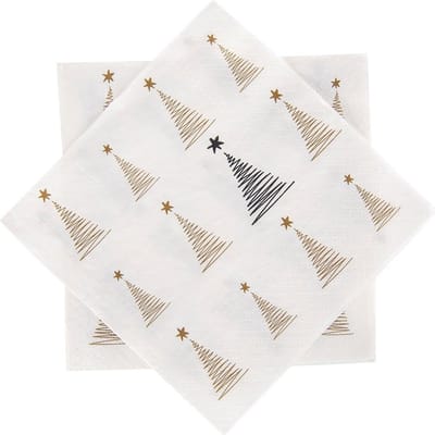 Servetten Papier 3-Laags Kerst KERSTBOOM 33x33 cm 20 stuks - Papieren - Tafel - Lunch