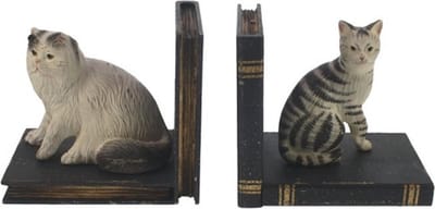 Katten boekensteunen s/2 28x10x13cm