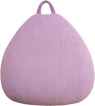Bananair - Peervorm zitzak - ribfluweel - Afneembare hoes - Volwassenen & Kinderen - Violet - 80 x 70 cm