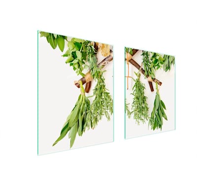 TMK ArtDeko - Kookplaat Achterwand - Herb Motief - 85x52 cm - Smaakvol Decor