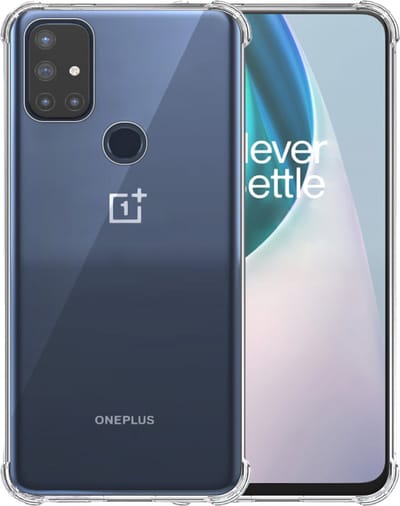 Telefoonhoesje Geschikt voor OnePlus Nord N10 Transparant - Shockproof TPU Siliconen Case met Stootrand Doorzichtig - Smartphonica geschikt voor OnePlus Nord N10 5G