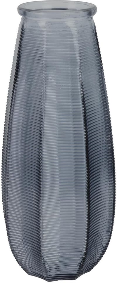 Home deco factory Bloemenvaas Capella - boeket - glas - grijs- H28 cm