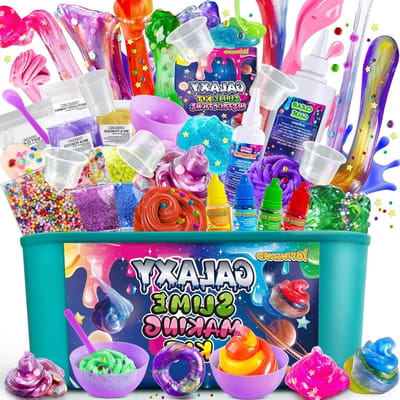 DIY Slime Kit voor Meisjes 3-12 Jaar, Galaxy Slime, Foam Slime en Butter Slime met Voegingen, Perfect voor Feestjes en Cadeaus