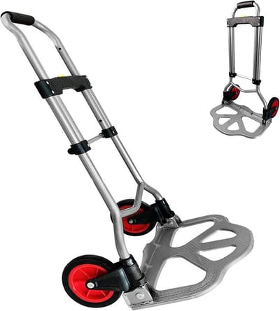 Inklapbare Steekwagen met Verstelbare Handgreep - Robuuste Transporttrolley tot 60 kg