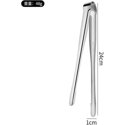 Pince à steak en acier inoxydable 304 Outil de cuisine Crêpe Barbecue Spatule Pince Pince à barbecue Spatule à frire le poisson Pince Pain Ménage white