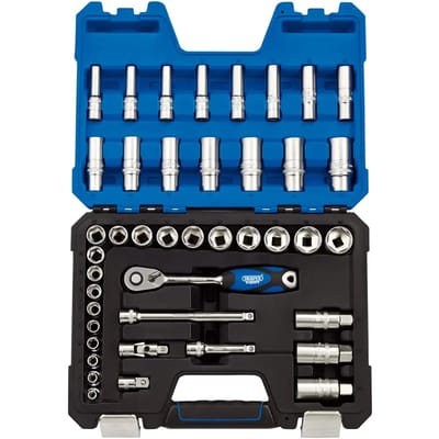 Draper Expert 3/8" Doppenset met lange en korte doppen, 42-delig
