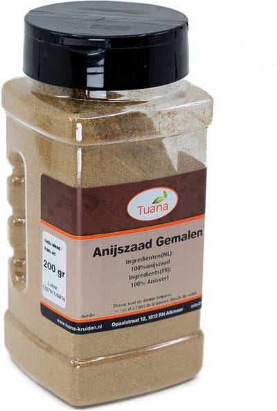 Tuana Kruiden - Anijszaad Gemalen - Strooibus 150 Gram - Tuanashop - MP-A-0009