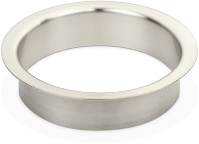 Doorwerpring Ø 180 x H 41,5 mm Roestvrij staal geborsteld