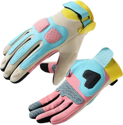 Zomer Dames Motorhandschoenen – Ademend Motocross & Motorrijden Handschoenen voor Vrouwen, Meisjes & Tieners - Touchscreen Fietshandschoenen Motorbike Riding - Roze - Maat S