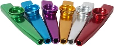 Metalen Kazoo - Muziek Instrument - Feestjes Opvrolijken - Duurzaam Aluminium - 15 x 3 x 2 cm - Diverse Kleuren