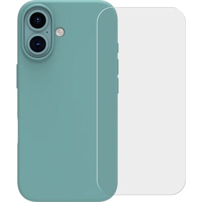 BlueBuilt Back Cover iPhone 16 Groen + Screenprotector Glas