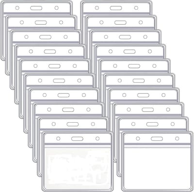 50 Stuks PVC ID-Kaarthoezen Transparant voor Naamplaatjes en Identiteitskaarten