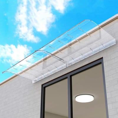 Deur Luifel - Regenkap Raam - Bescherming Buiten - Hoge Impact Weerstand - 55x170cm - Transparant