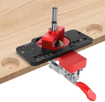 Dailygoods- Deurscharnier Installatiemal - Complete Set - Nauwkeurige Lokalisatie - 35 Mm Scharnierboor - Dubbele Lagers - Houtbewerking Gereedschap - Scharnierinstallatiemal