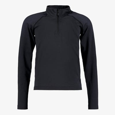 Osaga seamless kinder sport pully zwart - Maat 122/128