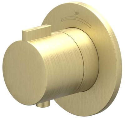 IVY Pact Afbouwdeel inbouwthermostaat symmetry met rond rozet Geborsteld mat goud PVD