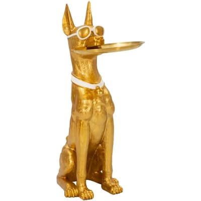Hondenvormige statuette met een schotel Mauro Ferretti