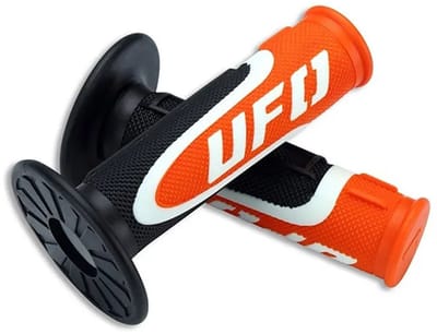 paar oranje en zwarte ufo axiom handvatten voor motorcross enduro off-road motoren