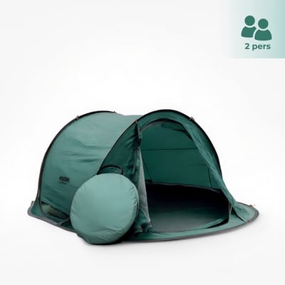 HUSH Outdoor - Campingtent 1 tot 2 persoons - pop up systeem - met ophanghaakje en opbergvakken -inc. draagzak