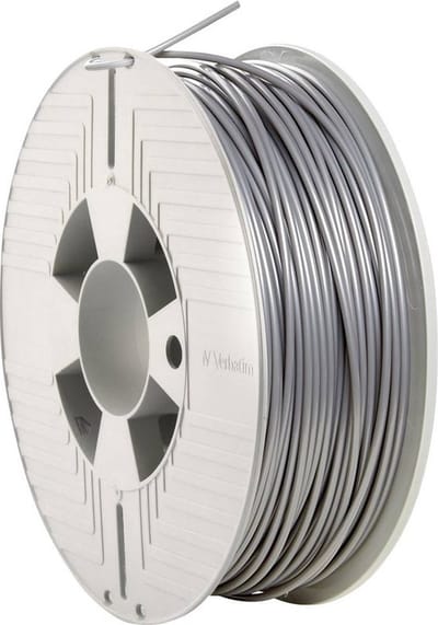 Verbatim 55329 PLA 3D Filament. Silver/Metal 2.85 mm Diameter. 1kg Reel Filament PLA kunststof 2.85 mm 1000 g Grijs 1 stuk(s)