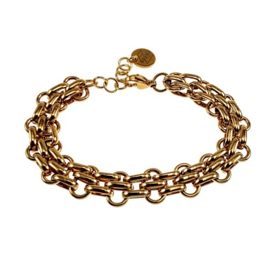Bredte Armband, Schakelsarmband, Verguld Roestvrij Staal, Unisex - Handgemaakt door esde2
