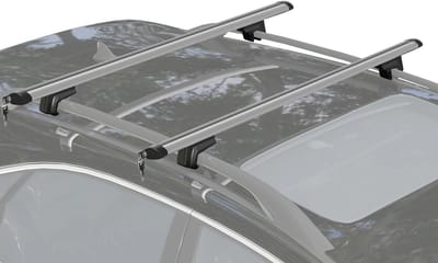 Bresht Autodakdrager - Dakdragers - Sterke constructie - Snelle installatie - Verstelbare klemmen - Zilver - 135 x 5,5 x 7 cm