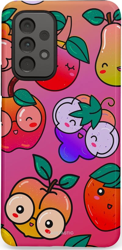 Casetastic Hoesje Geschikt voor Samsung A53 - Stijlvolle Beschermende Duo-layer Case - Fruitige Grapjes