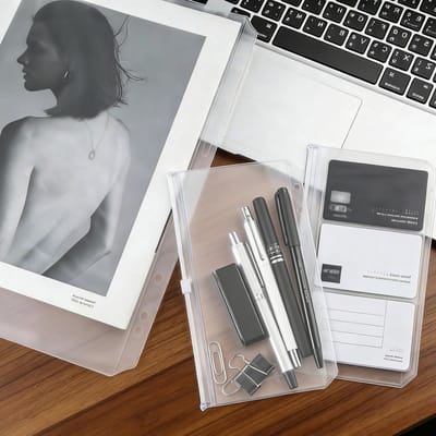 A4 Documentenmap met Transparante Hoezen en Rits, Set van 20, Perfect voor Archivering en Organisatie