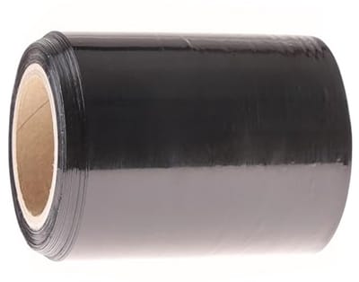 Stretchfolie zwart 90 m - 10 cm | Handverhuisfolie / Wikkelfolie voor Verpakking