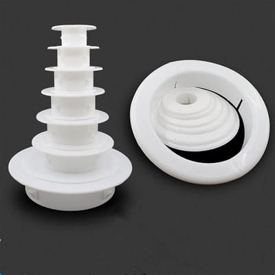 Ventilatierooster Afdekking - Paneel Concealer - Muur Gaten Afdekken - Geïntegreerd Ontwerp - 60 mm - Wit