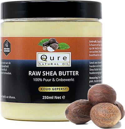 Shea Butter 250ml | 100% Puur & Onbewerkt | Natuurlijke Huidverzorging | Raw Sheabutter ongeraffineerd uit Ghana voor Huid, Haar en Lichaam