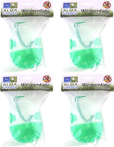 Alma Garden Wespenvanger/wespenval - 4x - kunststof - ophangbaar - 12 cm - insectenbestrijding