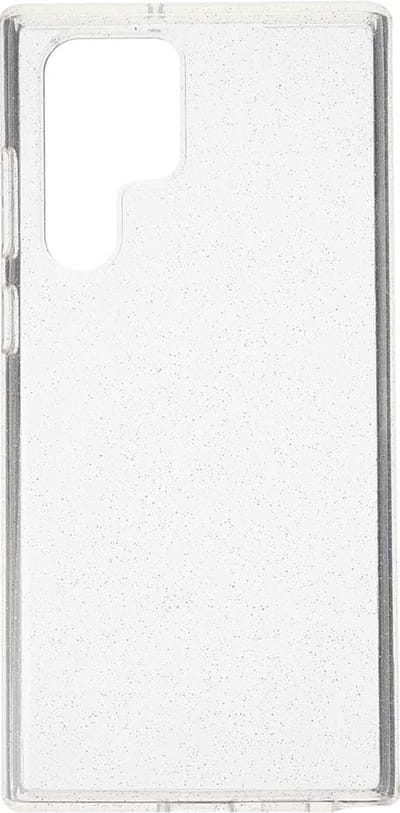 Shop4 - Geschikt voor Samsung Galaxy S22 Ultra Hoesje - Zachte Back Case TPU Siliconen Glitter Transparant